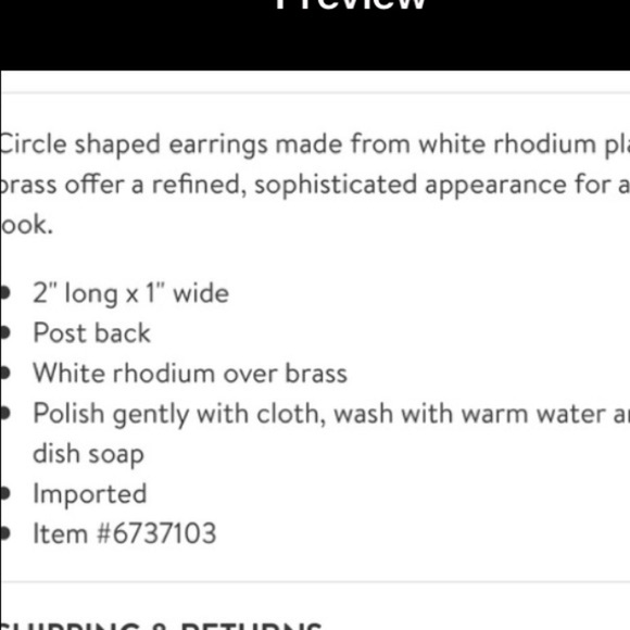 ADORNIA | White Rhodium Circle Drop Earrings
ADORNIA New With Tags NWT S… - Picture 5 of 6